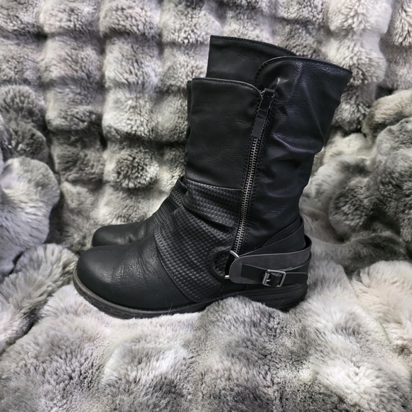 Womens Black Boots Size 8.5 - Picture 2 of 6